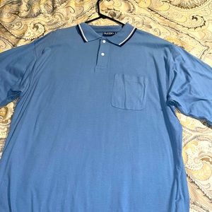 Men short sleeve polo style shirt by Puritan. Baby blue Size 2XLT. $19.00